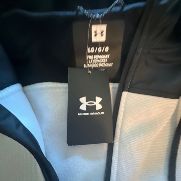 Under Armor UNSTOPPABLE Storm ColdGear® Swacket Men’s Size L NEW White/Black - Picture 4 of 10